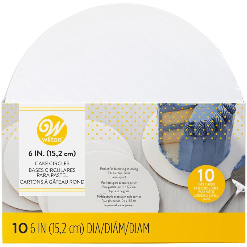 6-Inch Round Cake Boards, 10-Count image number 1