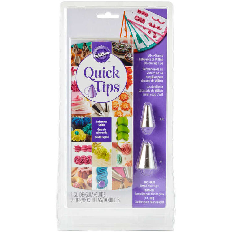 Quick Tips Reference Guide for Decorating with Piping Tips, 4-Piece