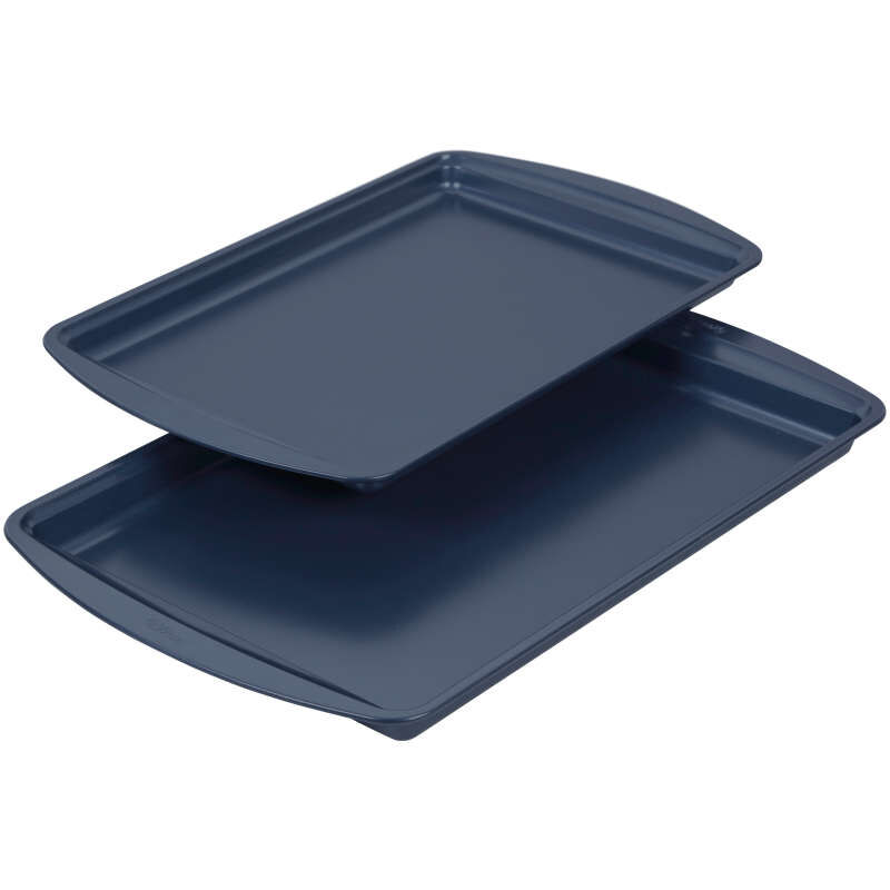 Diamond-Infused Non-Stick Navy Blue Baking Set, 7-Piece image number 2