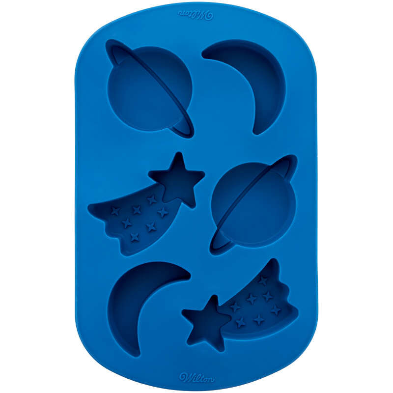 Shooting Star, Planet and Moon Silicone Baking and Candy Mold, 6-Cavity image number 3