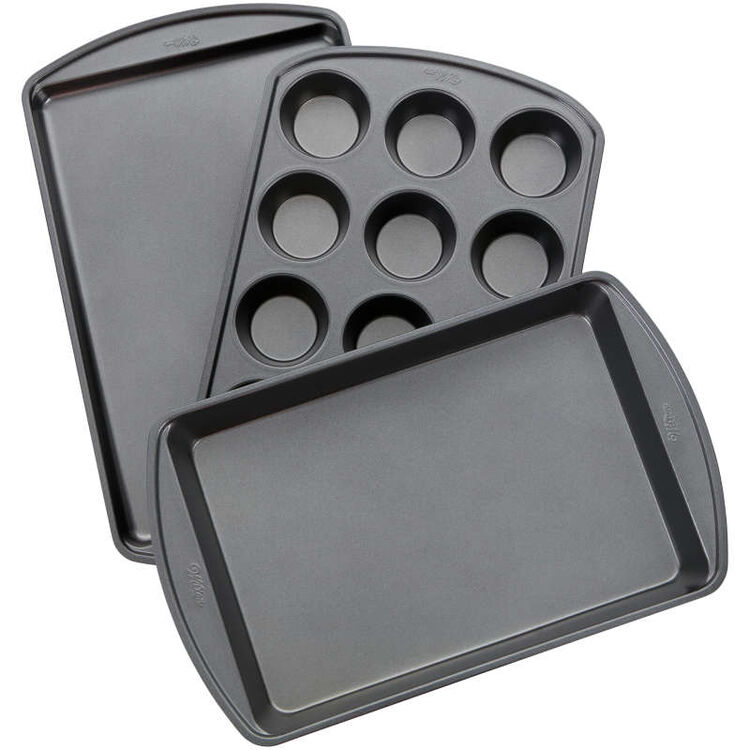 Perfect Results Muffin, Baking and Oblong Pan Bakeware Set, 3-Piece
