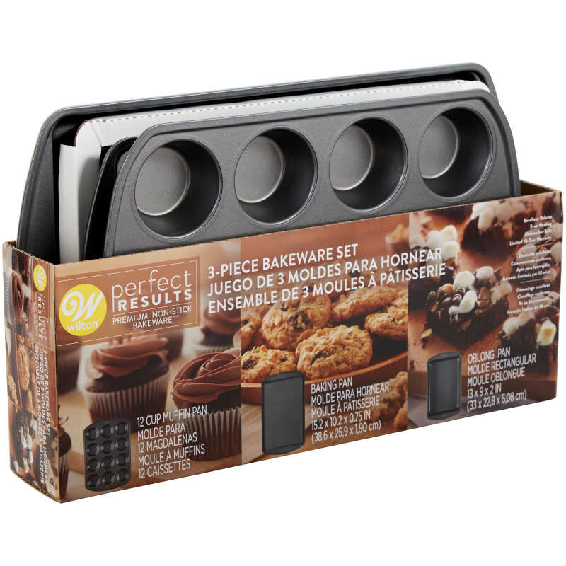 Perfect Results Muffin, Baking and Oblong Pan Bakeware Set, 3-Piece image number 4