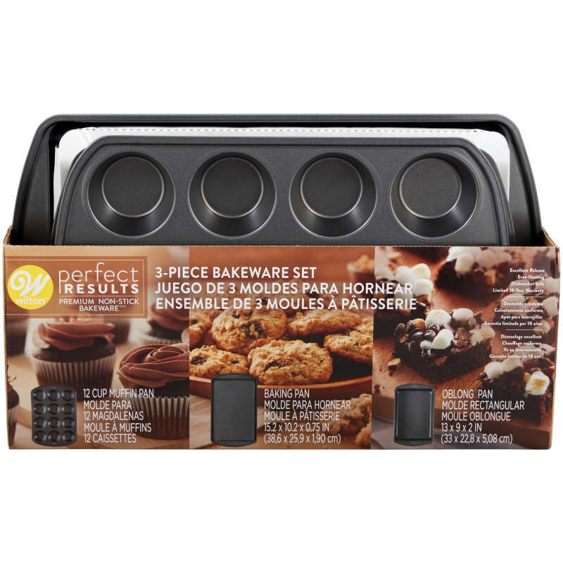 Perfect Results Muffin, Baking and Oblong Pan Bakeware Set, 3-Piece image number 5