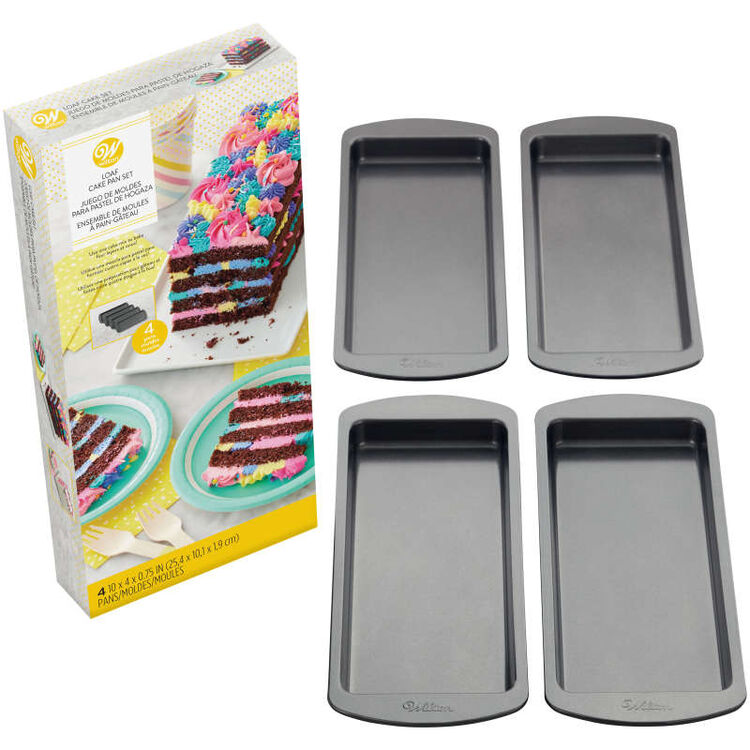 Easy Layers! 10 x 4-Inch Loaf Cake Pan Set, 4-Piece