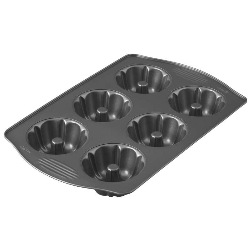 Excelle Elite Mini Fluted Tube Cake Pan, 6-Cavity image number 5