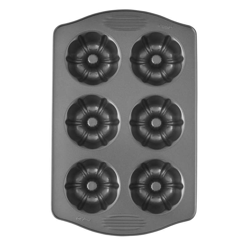 Excelle Elite Mini Fluted Tube Cake Pan, 6-Cavity image number 0
