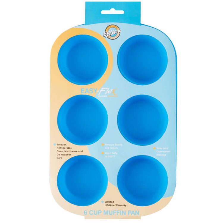 Easy-Flex Silicone Muffin and Cupcake Pan, 6-Cup