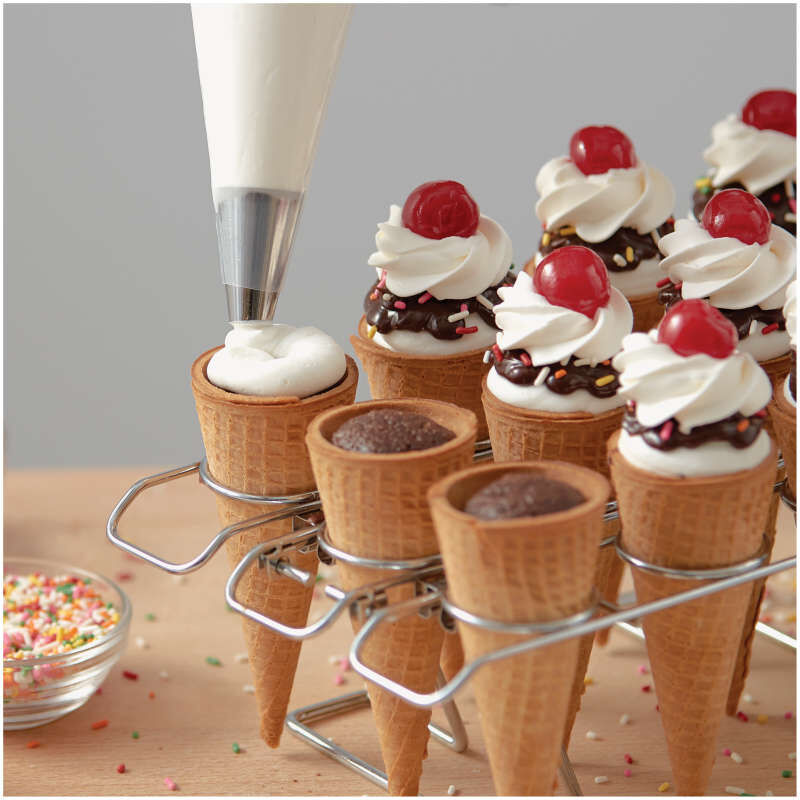 Cupcake Cones Baking Rack, 12-Cavity Ice Cream Cone Cupcakes Holder image number 2