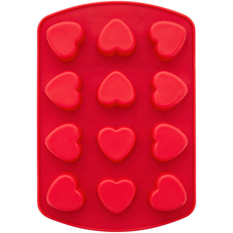 Valentine's Day Small Heart Silicone Candy Mold, 12-Cavity image number 2
