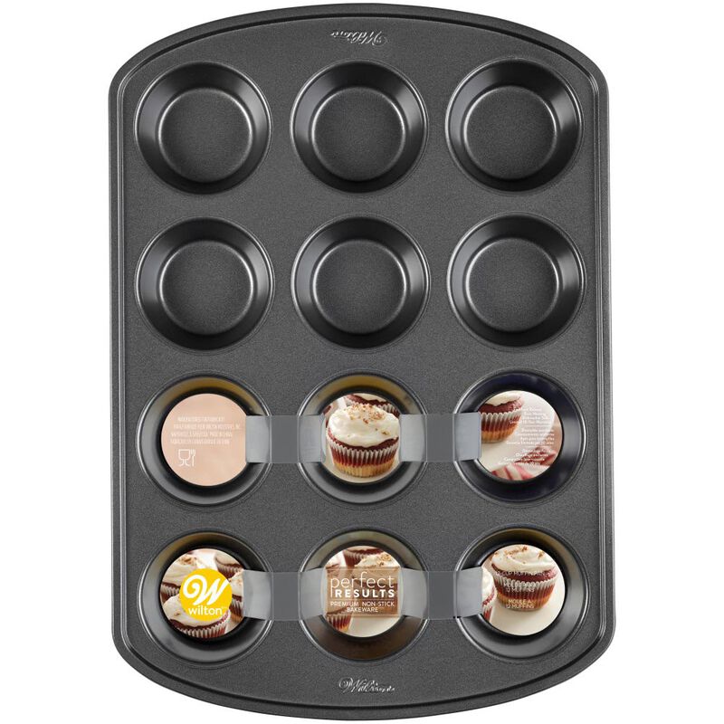 Perfect Results Premium Non-Stick Bakeware Muffin and Cupcake Pan, 12-Cup image number 1