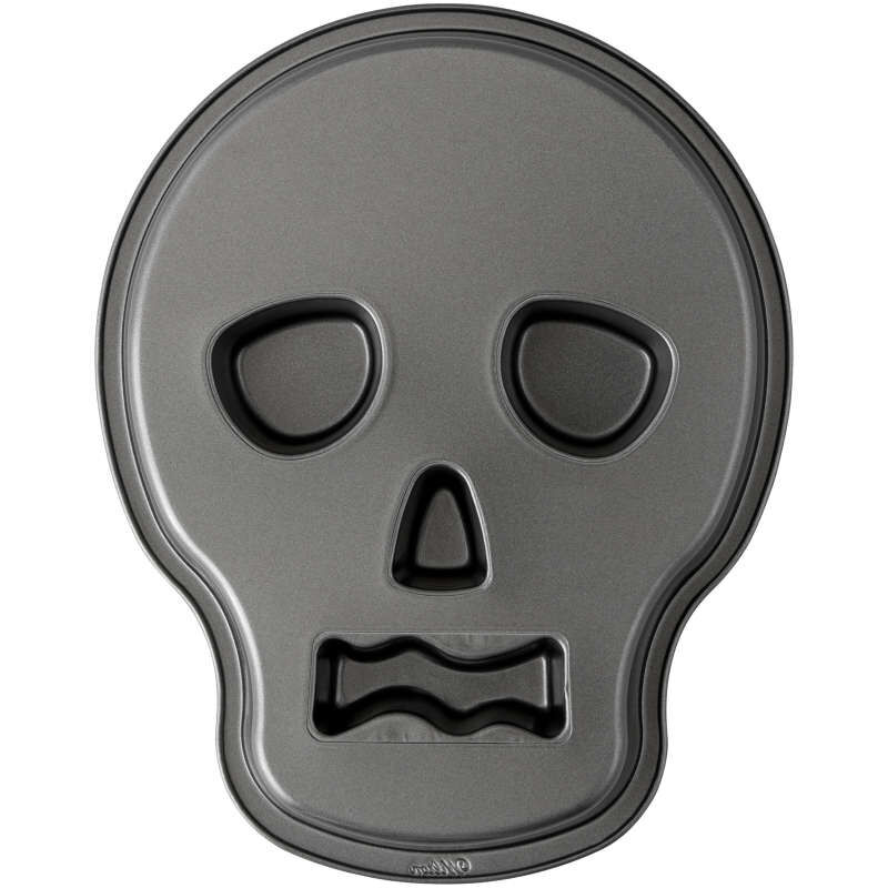 Halloween Non-Stick Skull-Shaped Cake Pan, 9.5 x 12-Inch image number 2