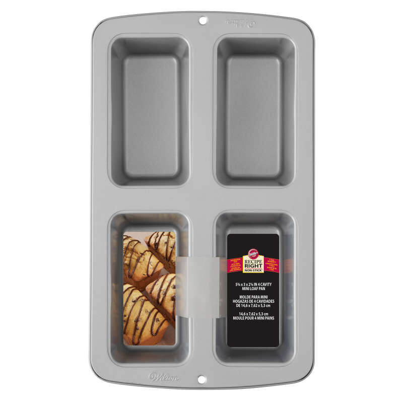 Recipe Right Non-Stick Mini Loaf Pan, 4-Cavity image number 1