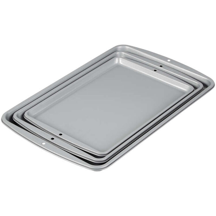 Recipe Right Cookie Sheet Set, 3-Piece Non-Stick Baking Sheets