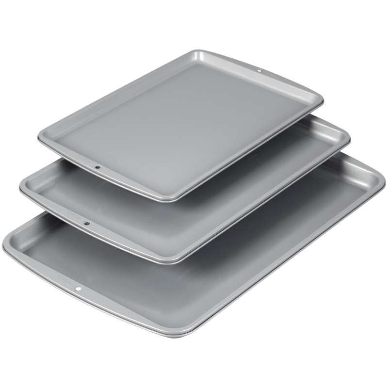 Recipe Right Cookie Sheet Set, 3-Piece Non-Stick Baking Sheets image number 0