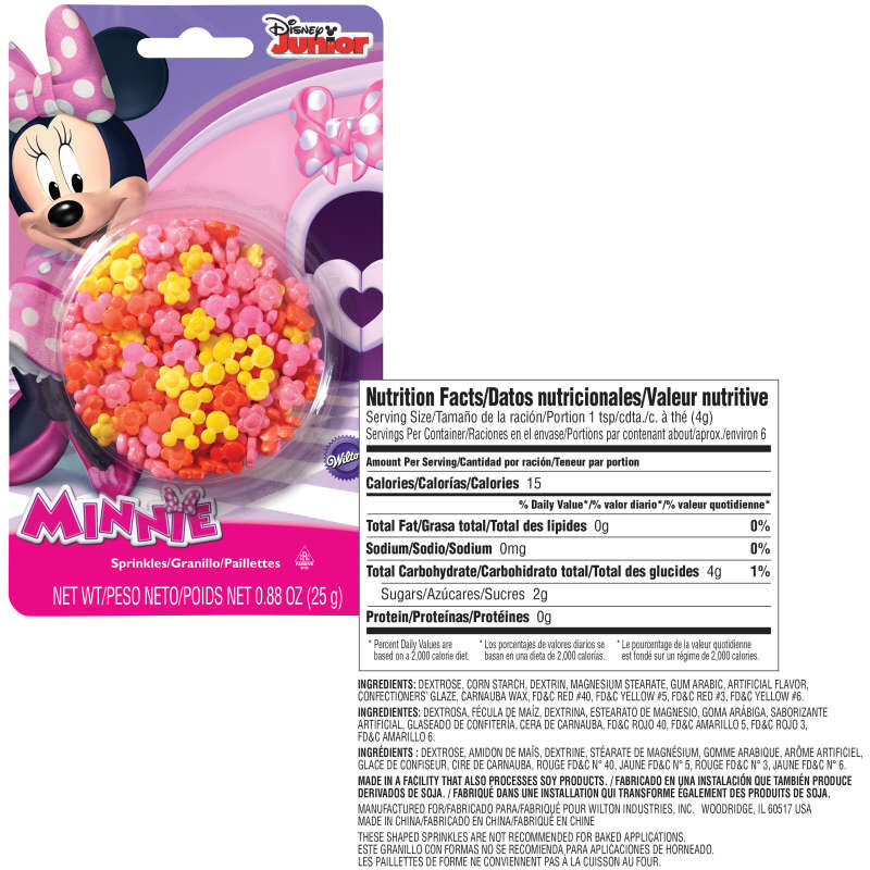 Minnie Mouse Sprinkles Nutrition Facts image number 1