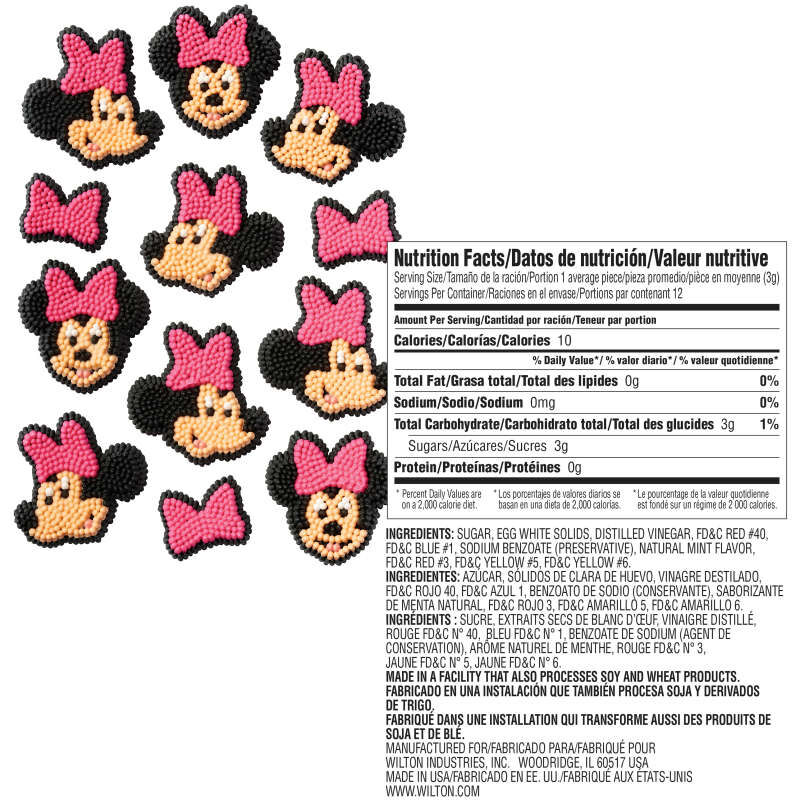 Minnie Mouse Candy Decorations Nutrition Facts image number 2