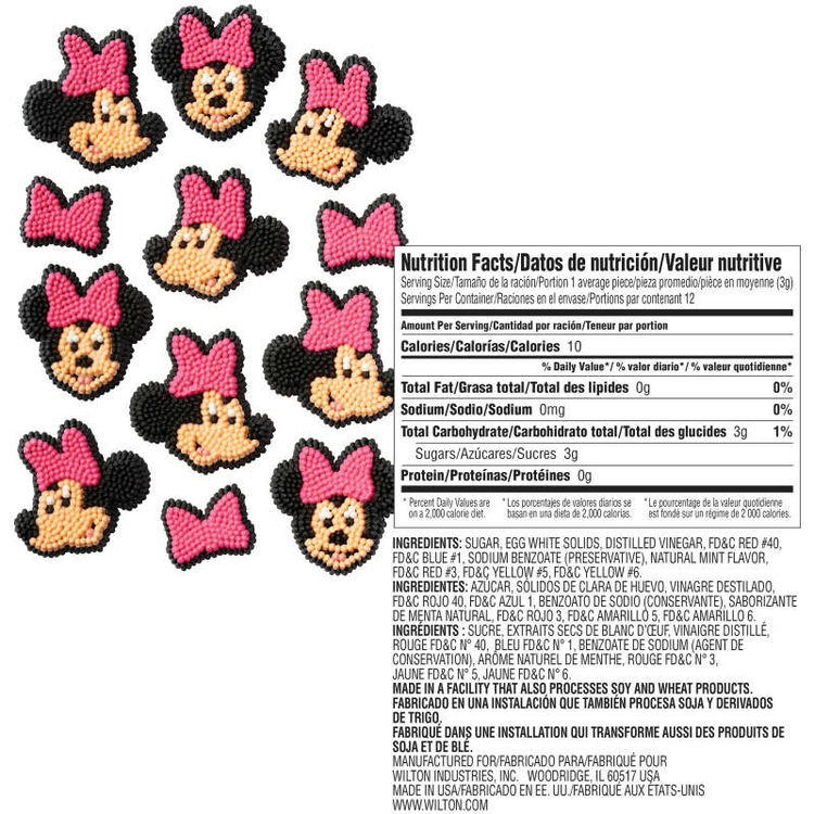 Minnie Mouse Candy Decorations Nutrition Facts