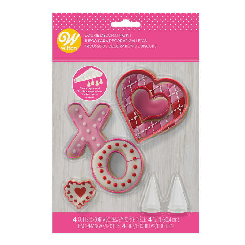XO Valentine's Day Cookie Decorating Kit, 12-Piece image number 1