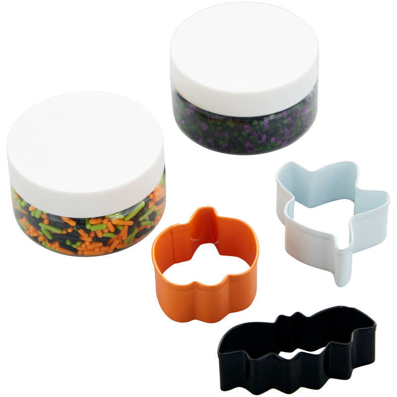 Halloween Sprinkles and Cookie Cutter Set, 5-Piece image number 0
