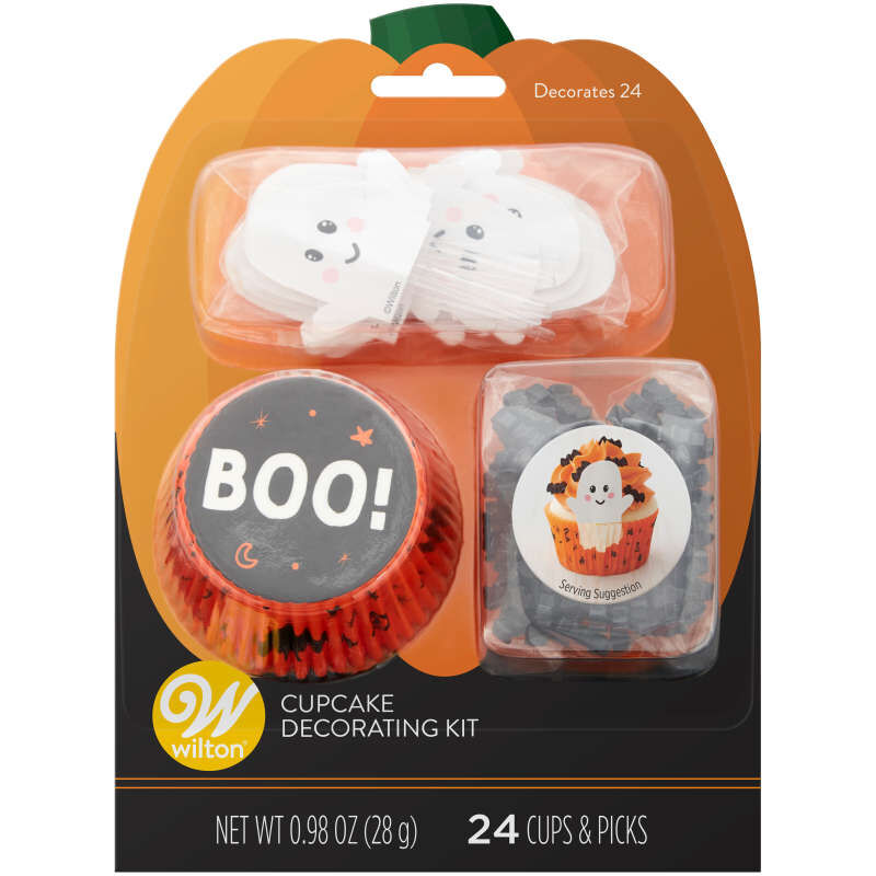 Whimsical Ghost Cupcake Decorating Kit, 24 Sets image number 1
