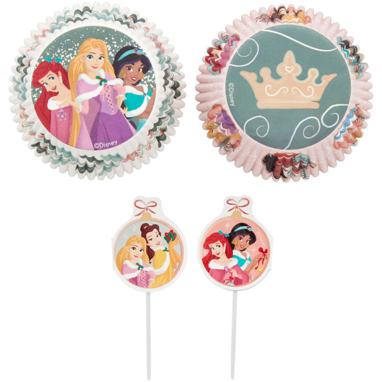 Disney Princess Christmas Cupcake Liner and Topper Kit