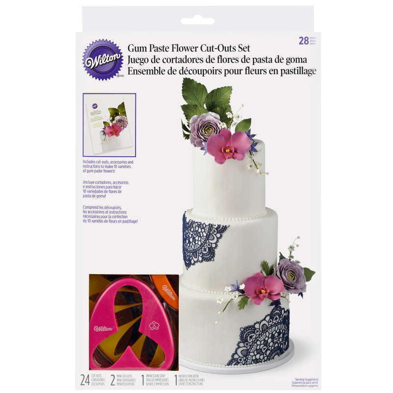 Gum Paste and Fondant Flower Cutter Set, 28-Piece image number 1