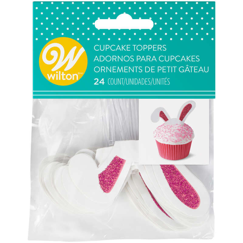 Bunny Ears Cupcake Toppers, 24-Count image number 1