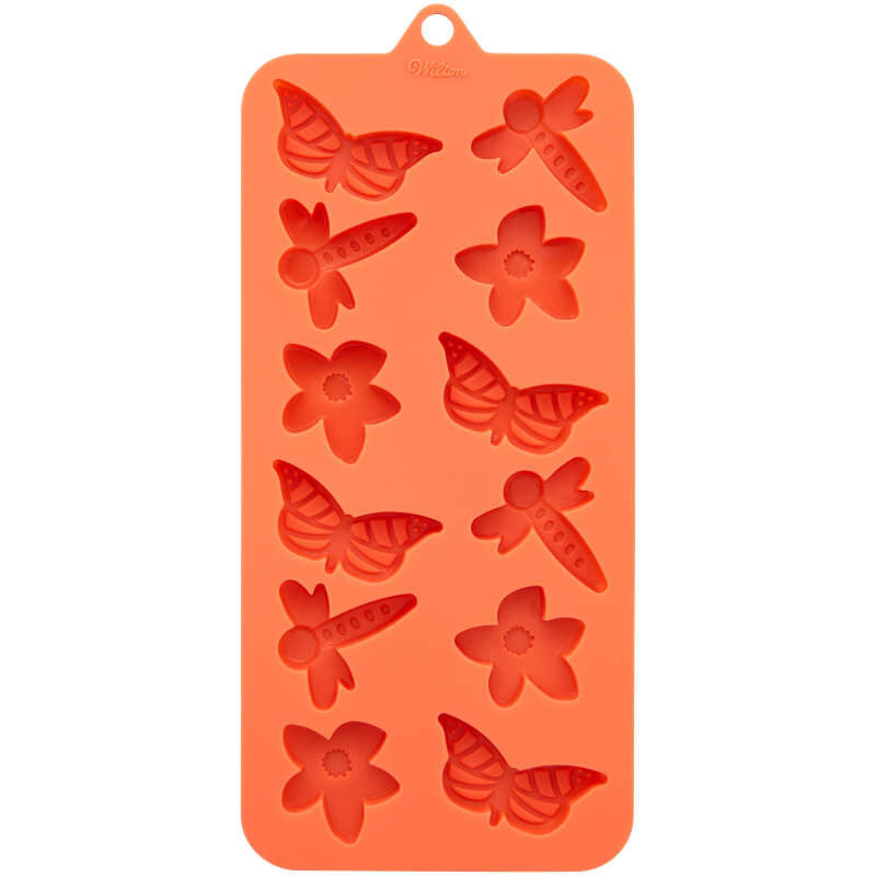 Dragonfly, Butterfly and Flower Silicone Candy Mold, 12-Cavity image number 3