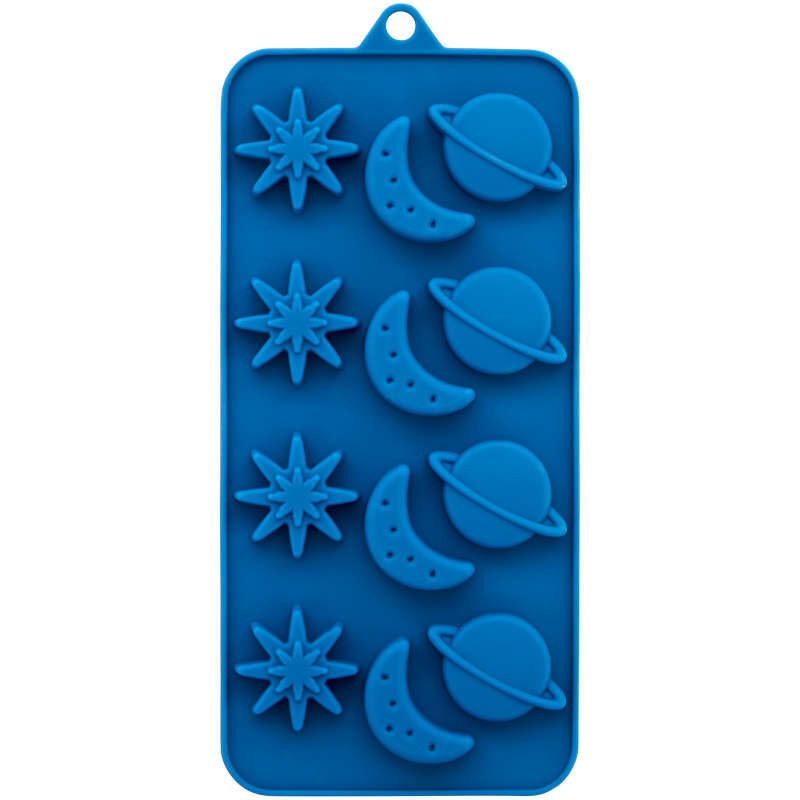 Planet, Moon and Star Silicone Candy Mold, 12-Cavity image number 2