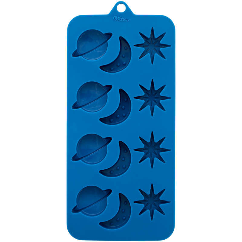 Planet, Moon and Star Silicone Candy Mold, 12-Cavity image number 3