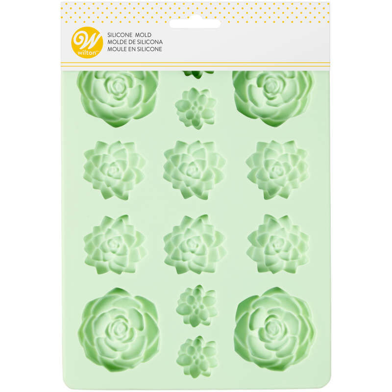 Succulents Silicone Candy Mold, 14-Cavity image number 1
