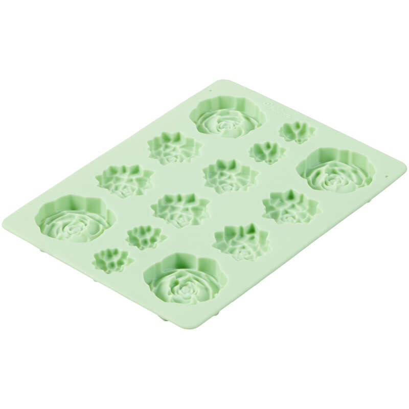 Succulents Silicone Candy Mold, 14-Cavity image number 3