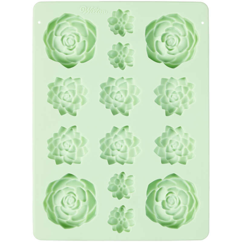 Succulents Silicone Candy Mold, 14-Cavity image number 0