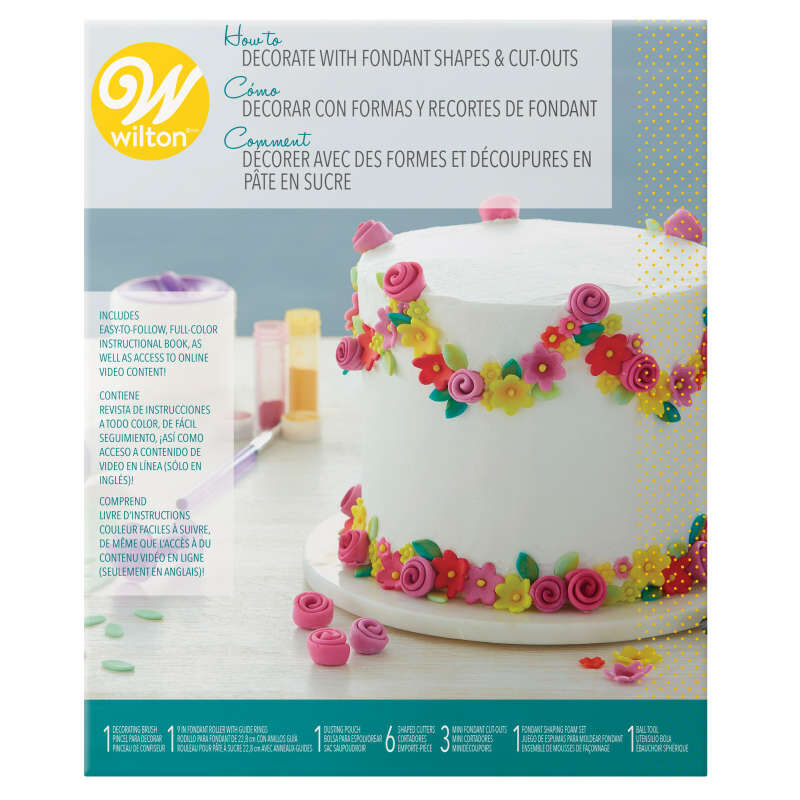 How to Decorate with Fondant Shapes and Cut-Outs Kit, 14-Piece image number 1