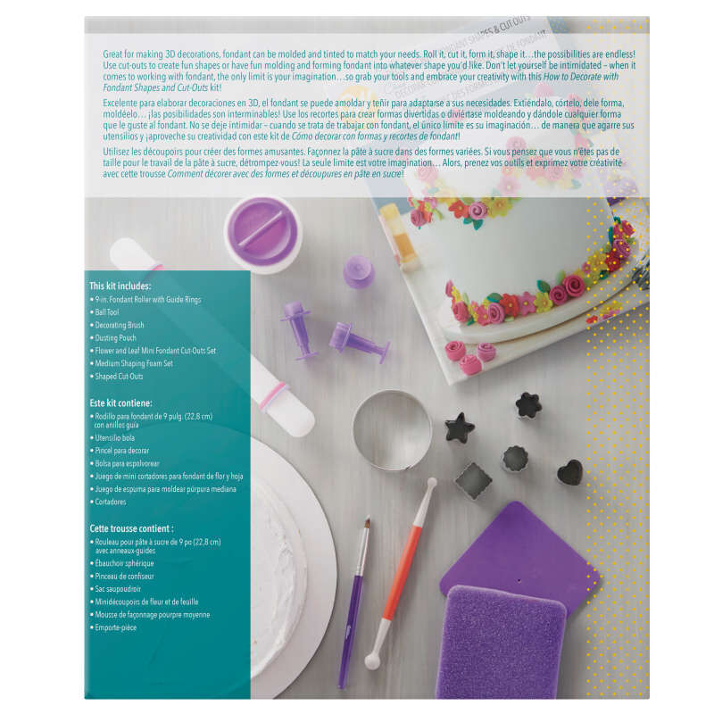 How to Decorate with Fondant Shapes and Cut-Outs Kit, 14-Piece image number 2