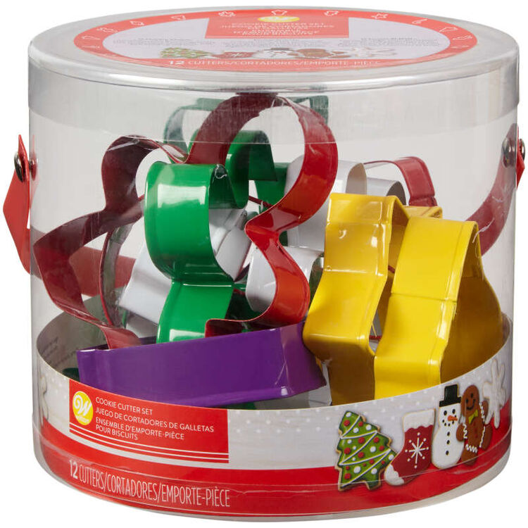 Metal Holiday Cookie Cutters, 12-Piece Set