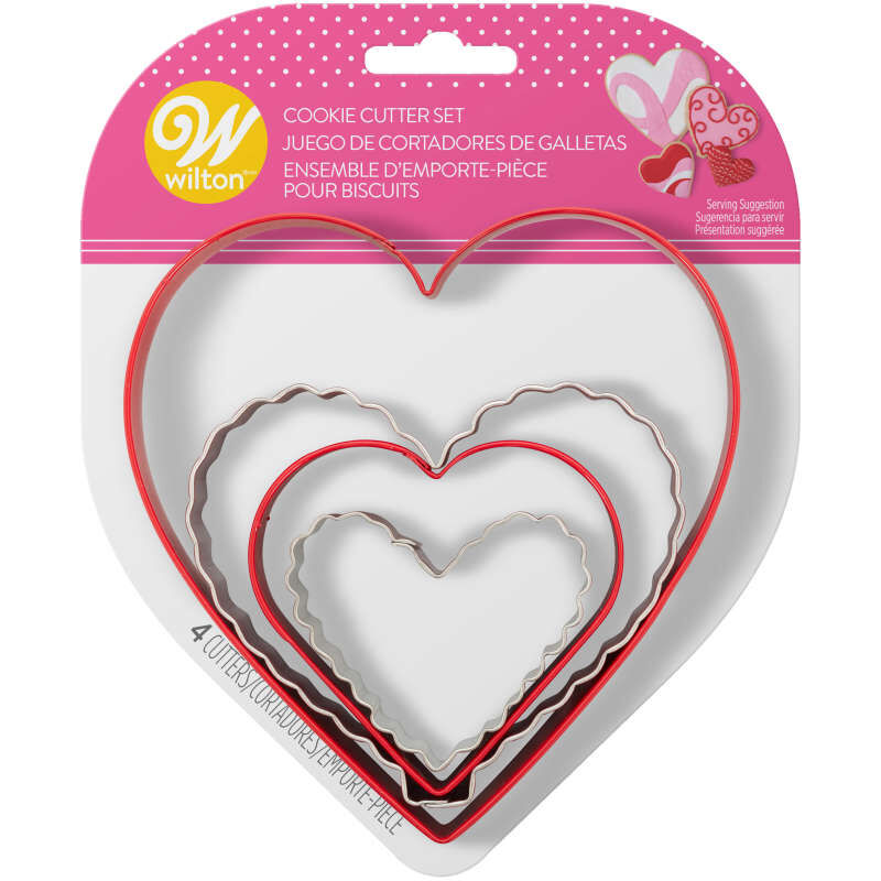 Nesting Heart-Shaped Cookie Cutters, 4-Piece Set image number 1