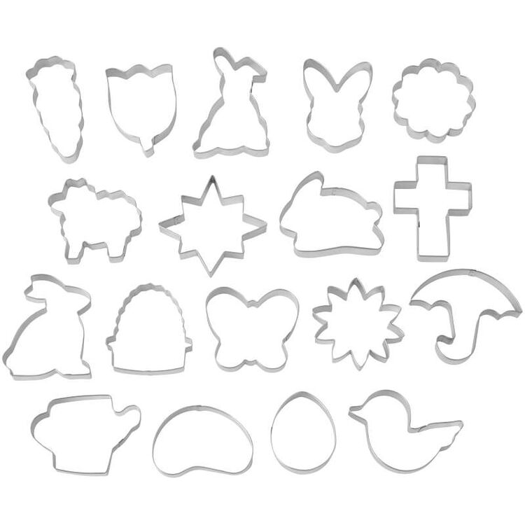 Easter Cookie Cutter Tub, 18-Count Set