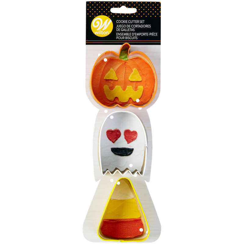 Pumpkin, Ghost and Candy Corn Cookie Cutter Set, 3-Piece image number 1