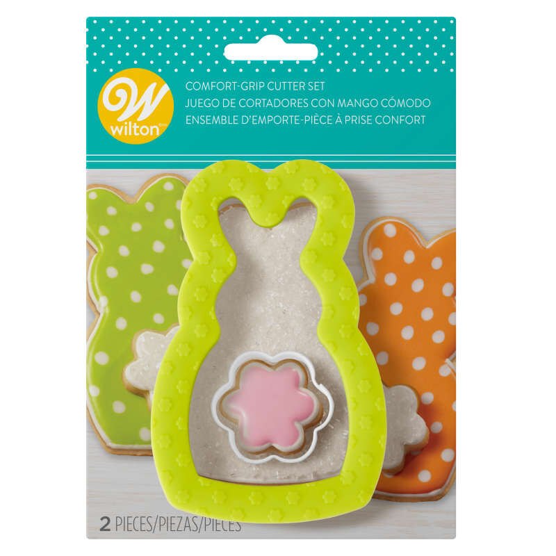 Comfort-Grip Cottontail & Easter Bunny Cookie Cutter Set, 2-Piece image number 2