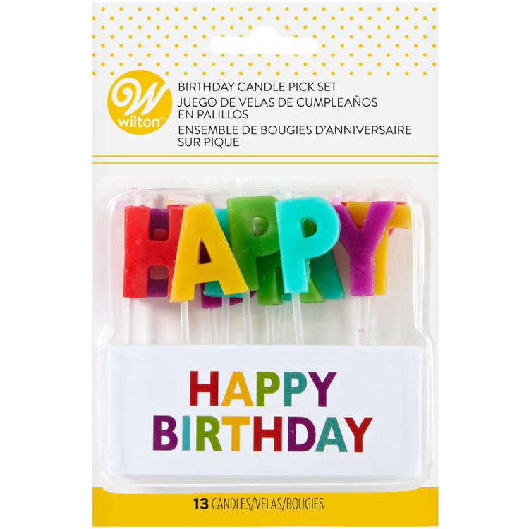 Happy Birthday Candle Pick Set, 13-Count