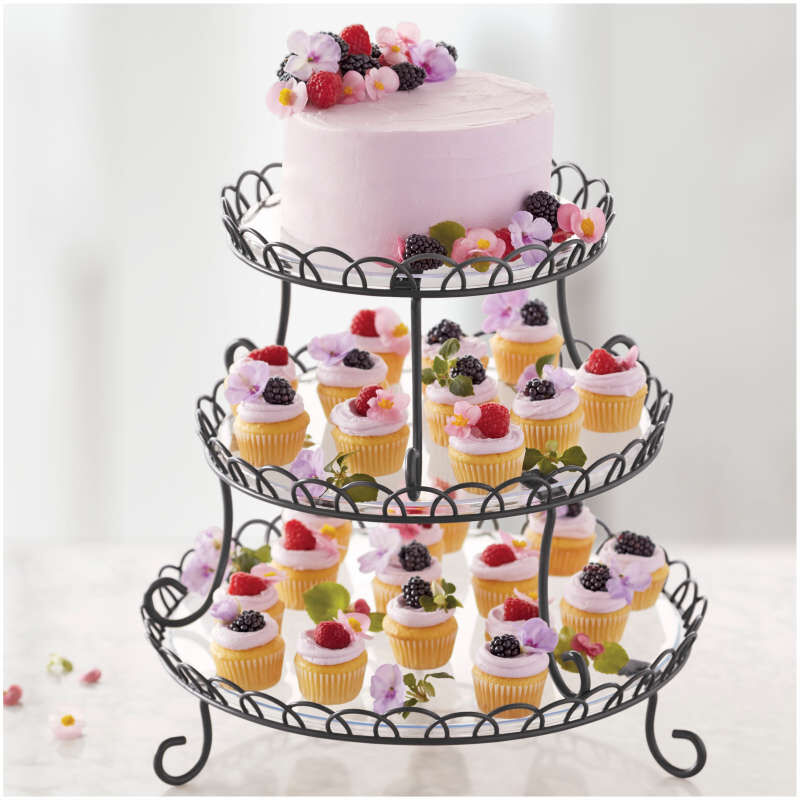 3-Tier Customizable Iron Treat Stand, 13-Inch image number 4