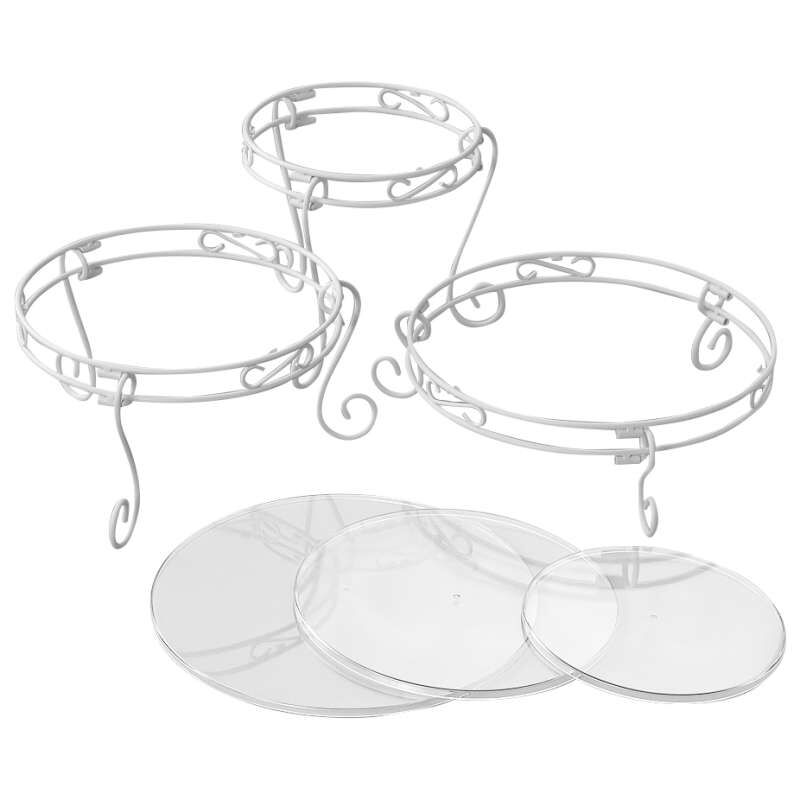 White Cake Stand and Dessert Display Set, 15-Piece image number 0