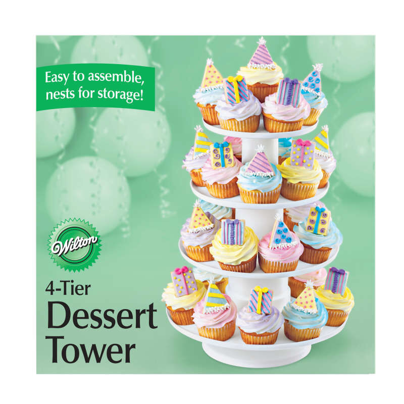 Stacked 4-Tier Cupcake and Dessert Tower image number 2