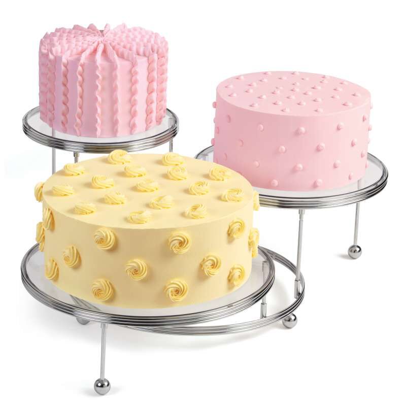 Cakes 'N More 3-Tier Cake Stand, Chrome image number 2