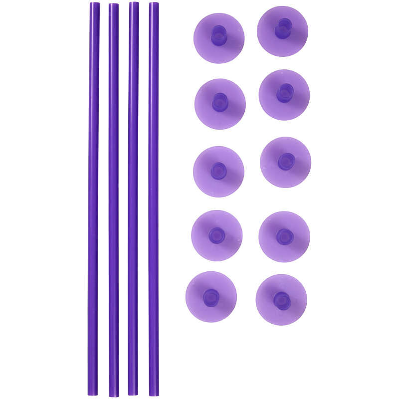 Plastic Support Rods and Caps, 14-Piece image number 0