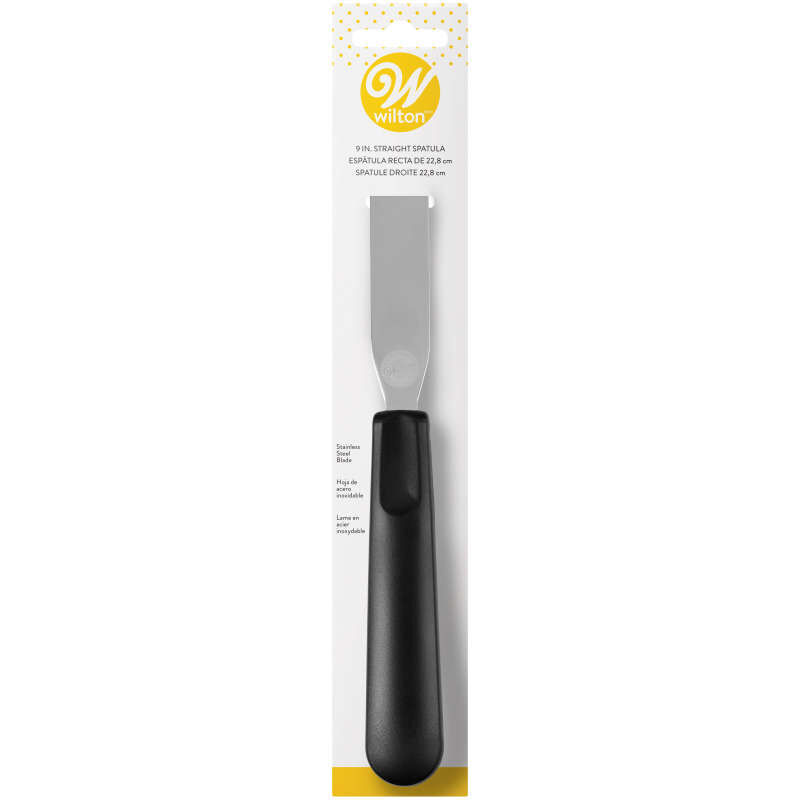 Straight Black Spatula, 9-Inch image number 1