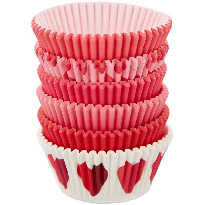 Red & Pink Hearts Valentine Cupcake Liners, 150-Count image number 2