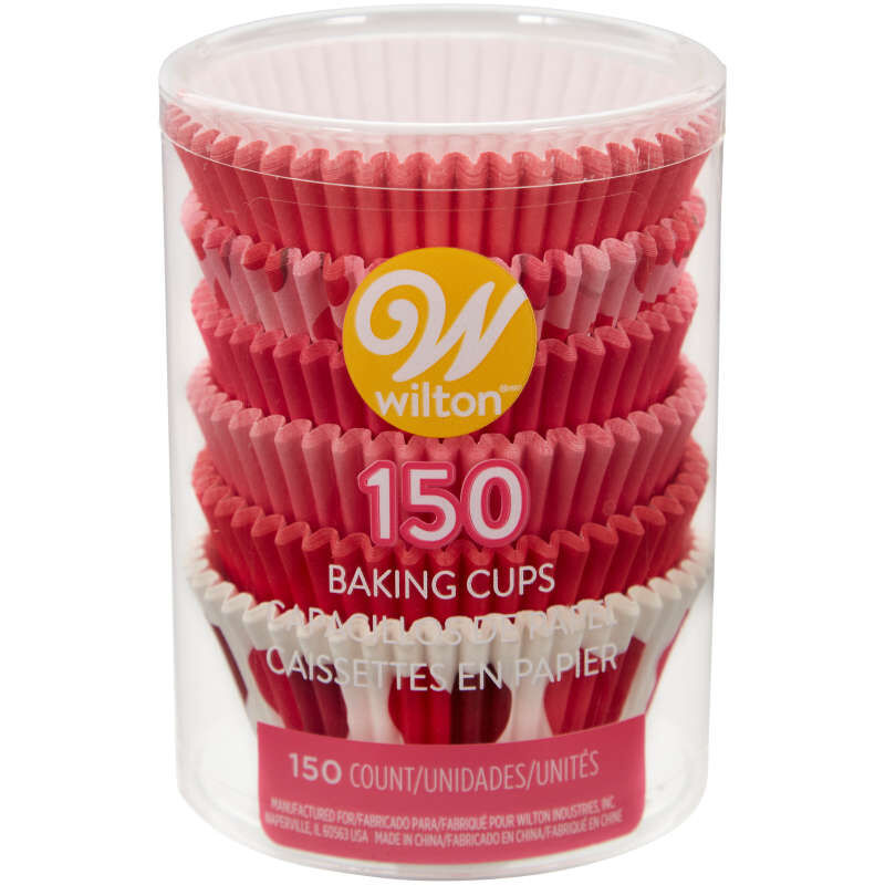 Red & Pink Hearts Valentine Cupcake Liners, 150-Count image number 1