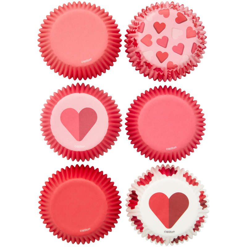 Red & Pink Hearts Valentine Cupcake Liners, 150-Count image number 3